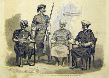 natives of the country of coorg from the french magazine lillustration c 1866